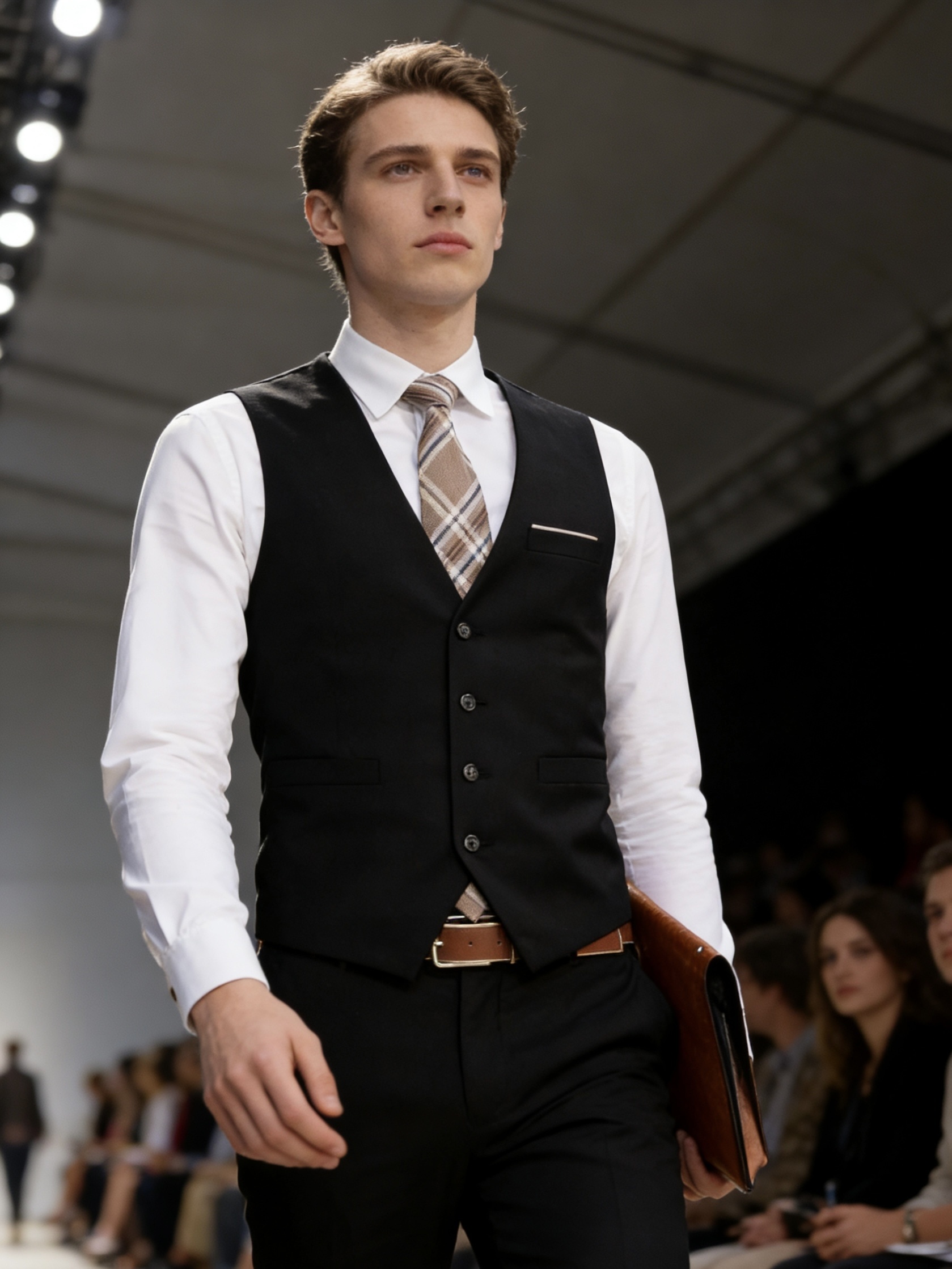 plus formal dresses near me Black & White Argyle Men's Suit Vest – Business Dress V-Neck Waistcoat With 2 Pockets Men's Argyle Suit Vest petite cocktail attire