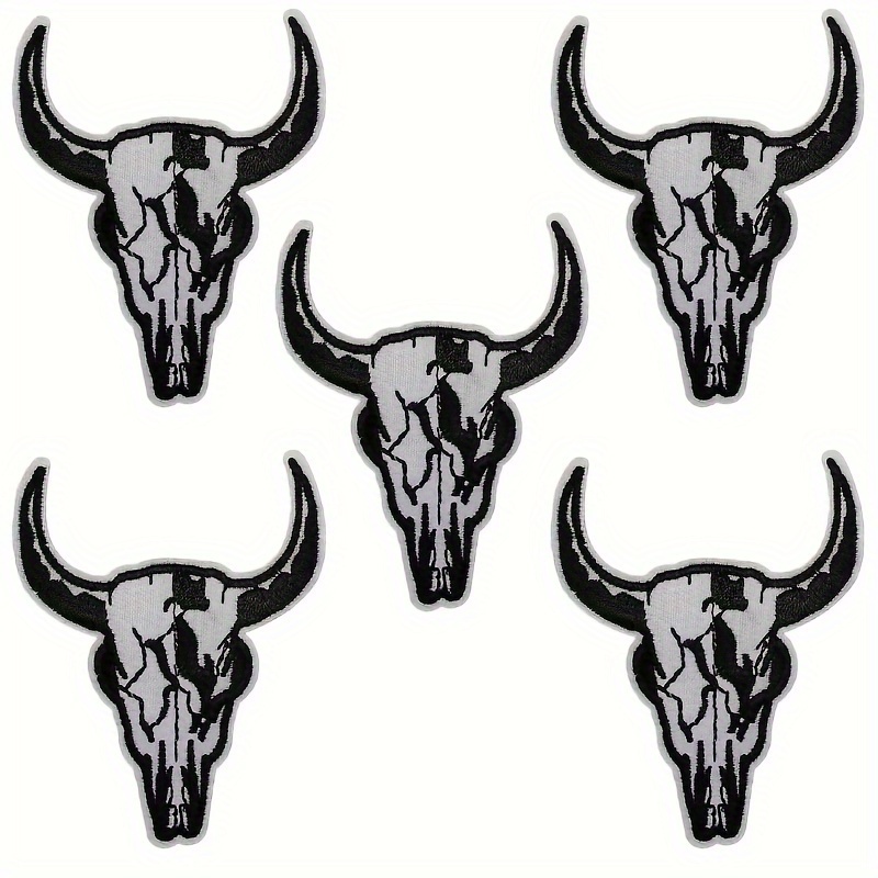 

5 Pcs Western Cow Patch - Black & White Design - Iron-on Or Sew-on - 8cm X 6.3cm - Art, Crafts & Sewing Supplies - Badges & Patches - Embroidery Patches