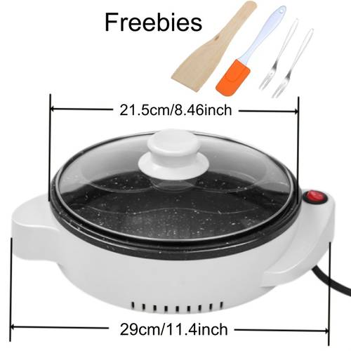 220v european standard plug home use multifunctional small electric crepe maker hamburger maker non stick pan coating easy to clean high power suitable for frying eggs meat frying steak compact and easy to store suitable for 1 2 people