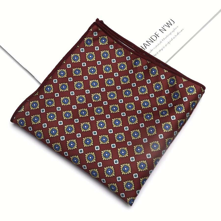 E-shop 1 Stück Blumenmuster Gentleman Antikes Muster Taschentuch Herren Anzug Taschentuch