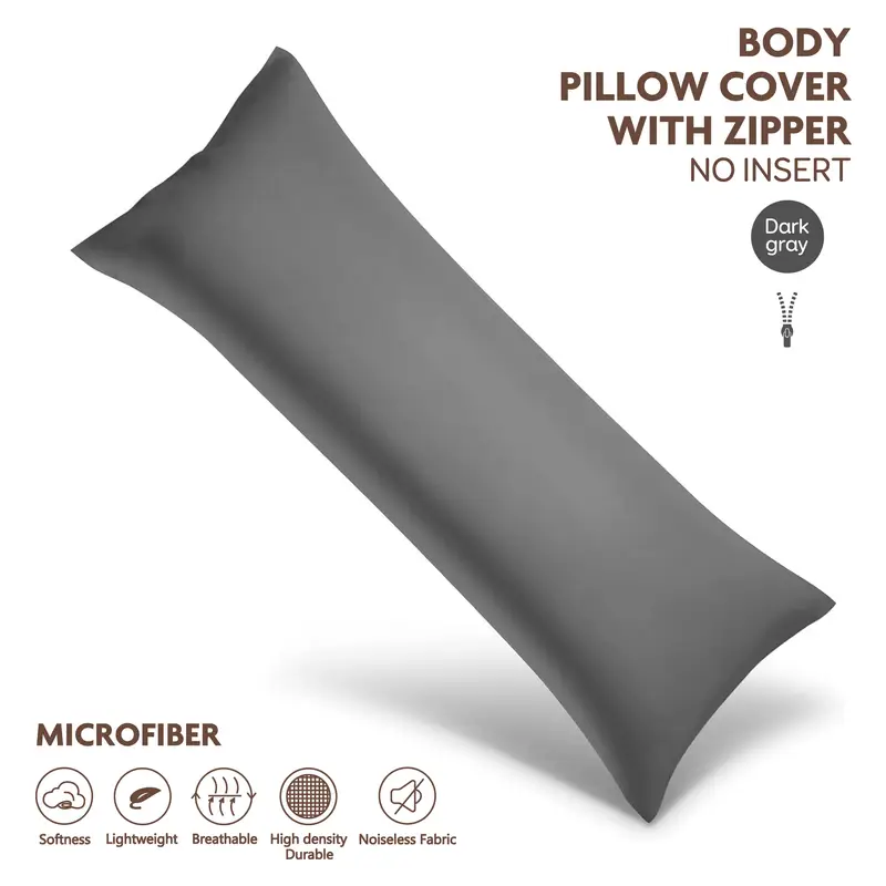 polyester brushed fabric long pillowcase 51x137cm zipper closure soft and durable ideal for home bedding decoration without pillow core Product details 12