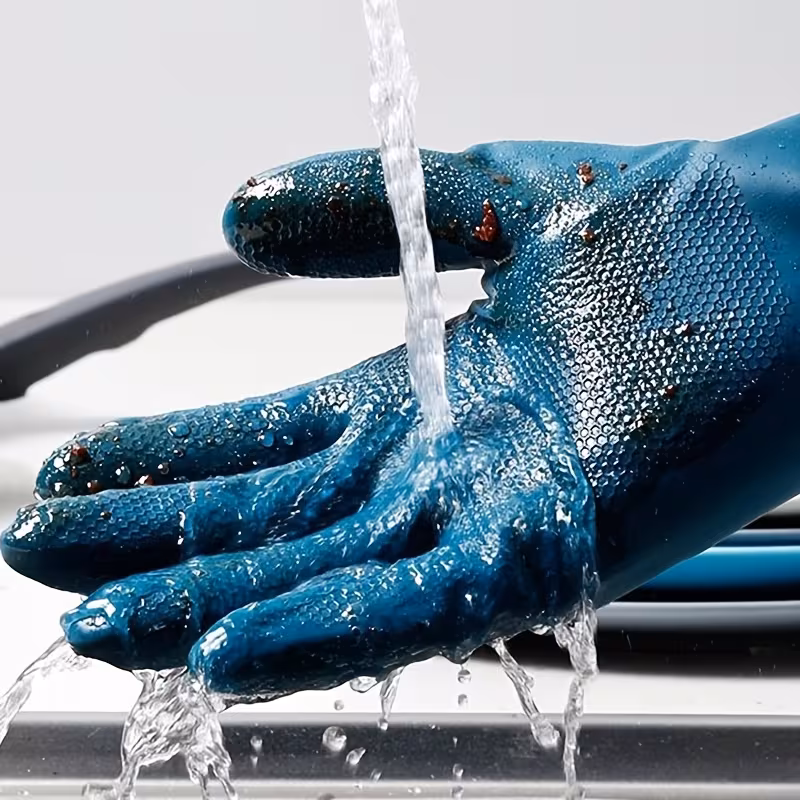 kitchen gloves for dishwashing warm lined household laundry gloves for autumn and winter Product details 4