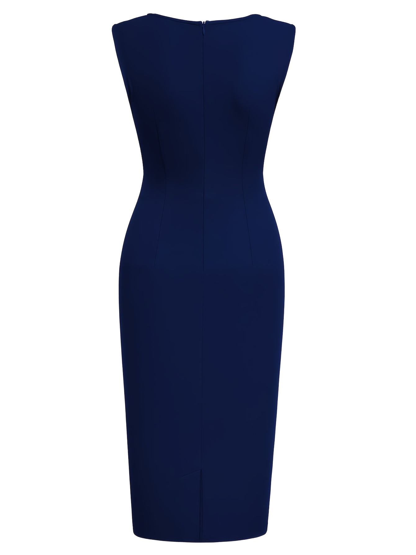 Sleeveless Solid Color Elegant Women's Pencil Skirt, Hip-hugging Dress, Tiered Ruffle Design, Casual and Versatile