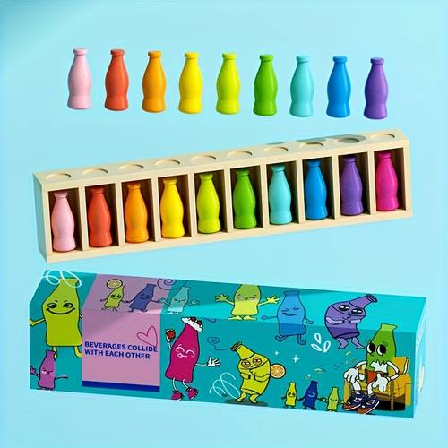color guessing and matching game multiplayer interactive memory challenge board game interactive entertainment ideal gift for christmas or halloween 21 piece set 20 colored bottles 1 storage box for halloween and