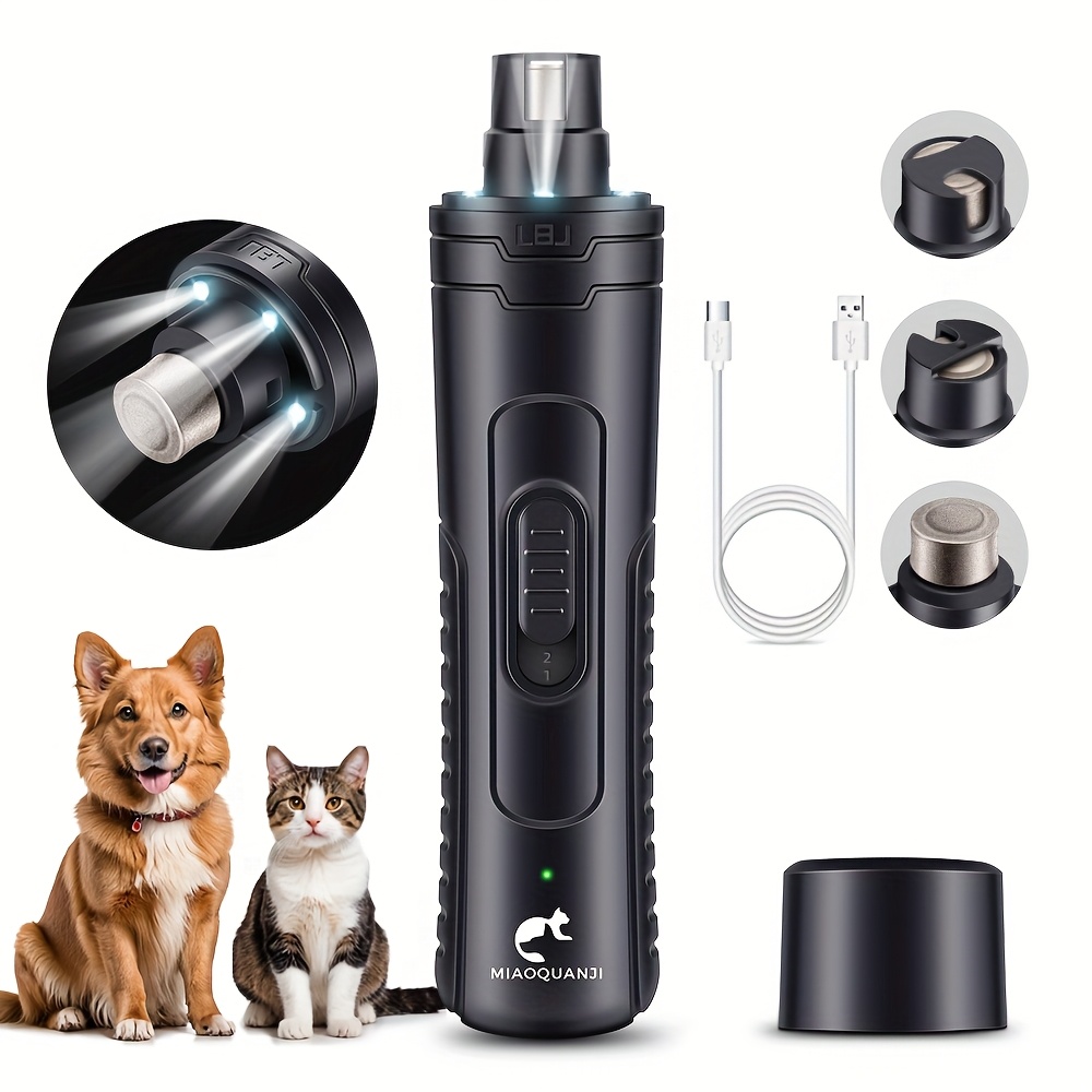 TEMU F3 Pet Nail Grinder With Light, Electric Nail Clipper For Cats And Dogs, Pet Nail Scissors, Dog Nail Grinder Replacement, Puppy Nail Clippers,