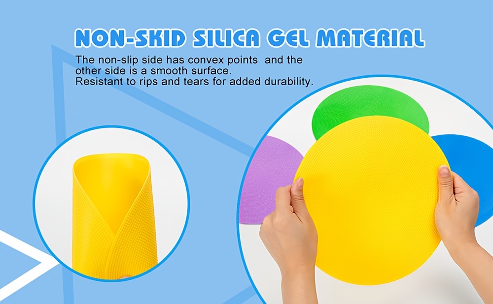 30-Pack Non-Slip Spot Markers - 9 Inch Vinyl Floor Dots For Sports Training & Social Distancing