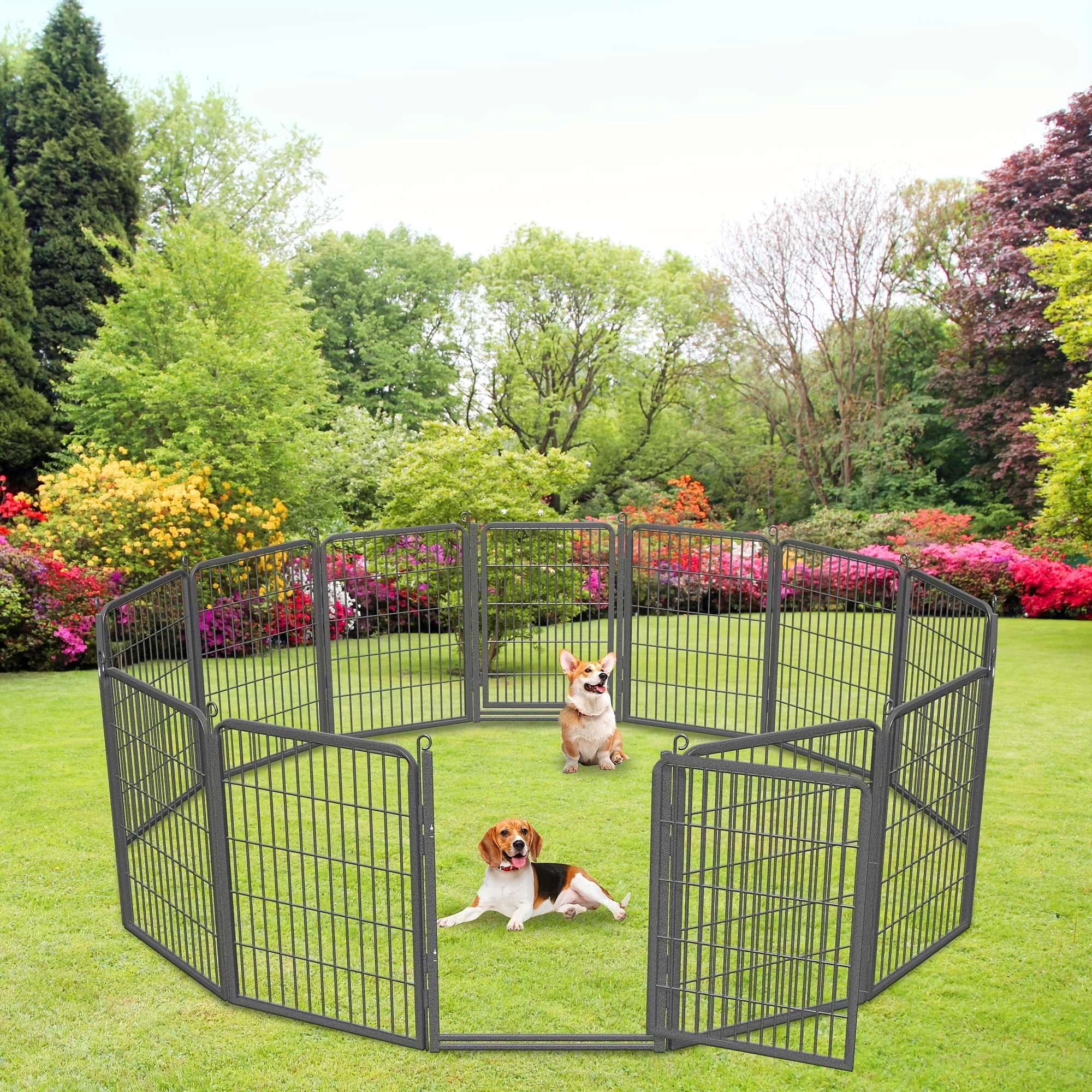 portable fence for dogs sold on Temu United States