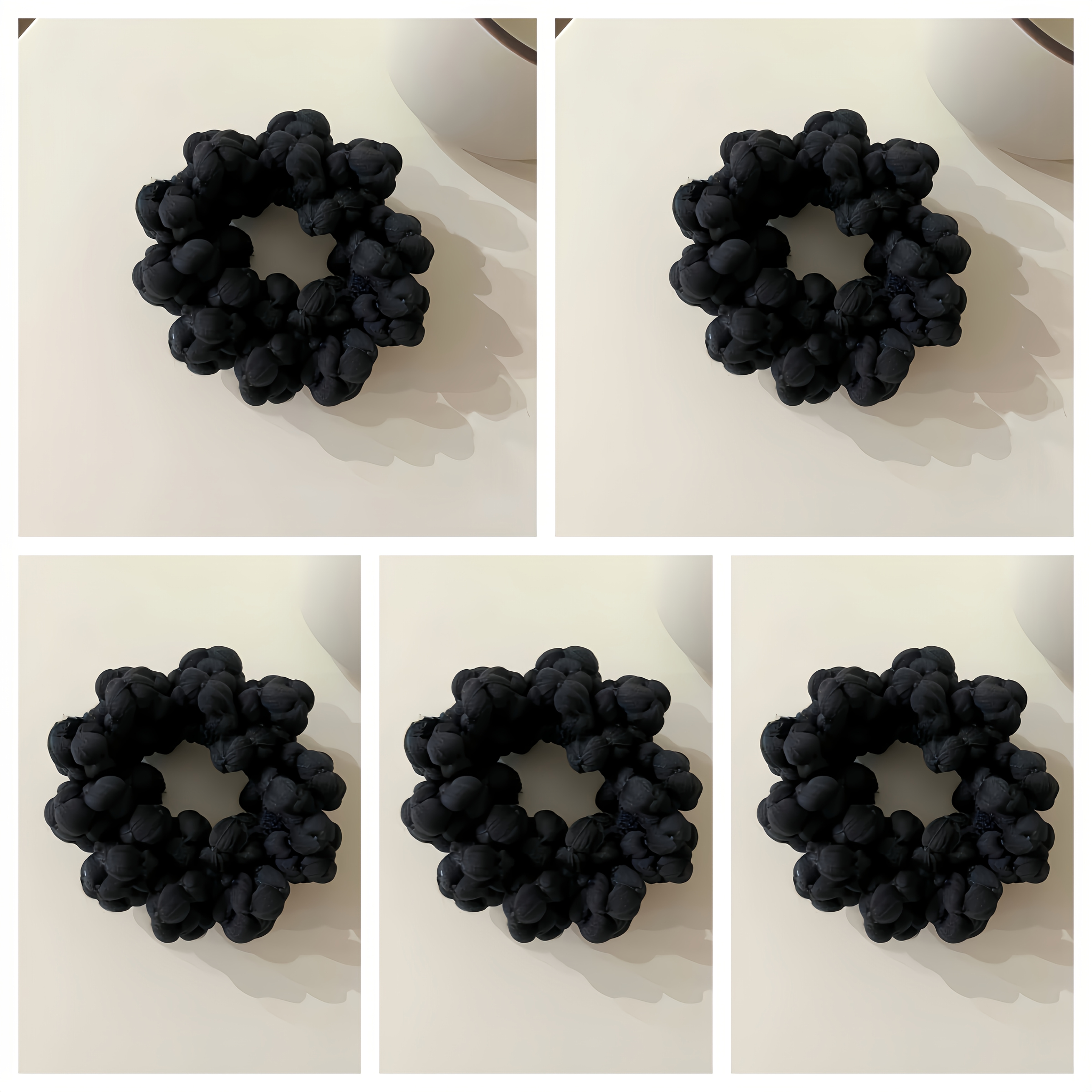 TEMU 5pcs Set Of Cute Sweet Fabric Headbands, Women' Color Elastic Hair Ties, High-elastic Headbands, Suitable For Ponytails And Buns