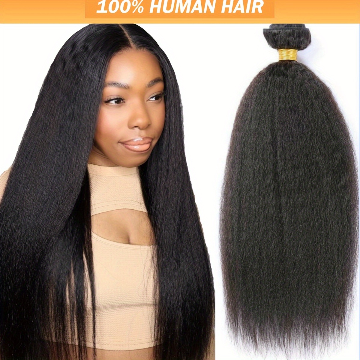 

Ylegant Brazilian Straight Human Hair Bundles With Closure - 100% Remy Weave, Wet And For All Women