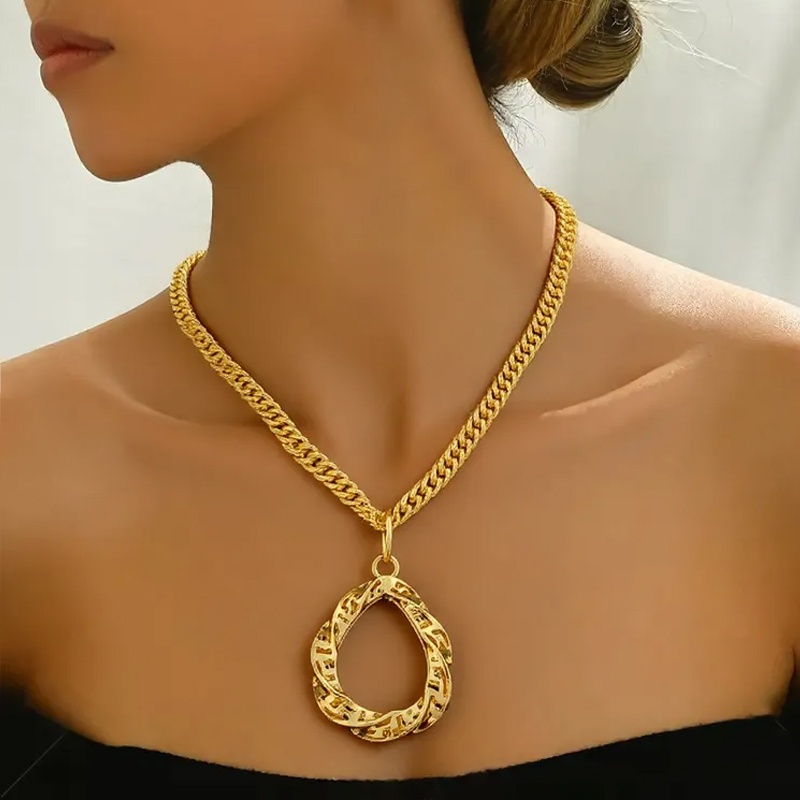 Geometric Jewelry Set - Earrings, Necklace & Pendant