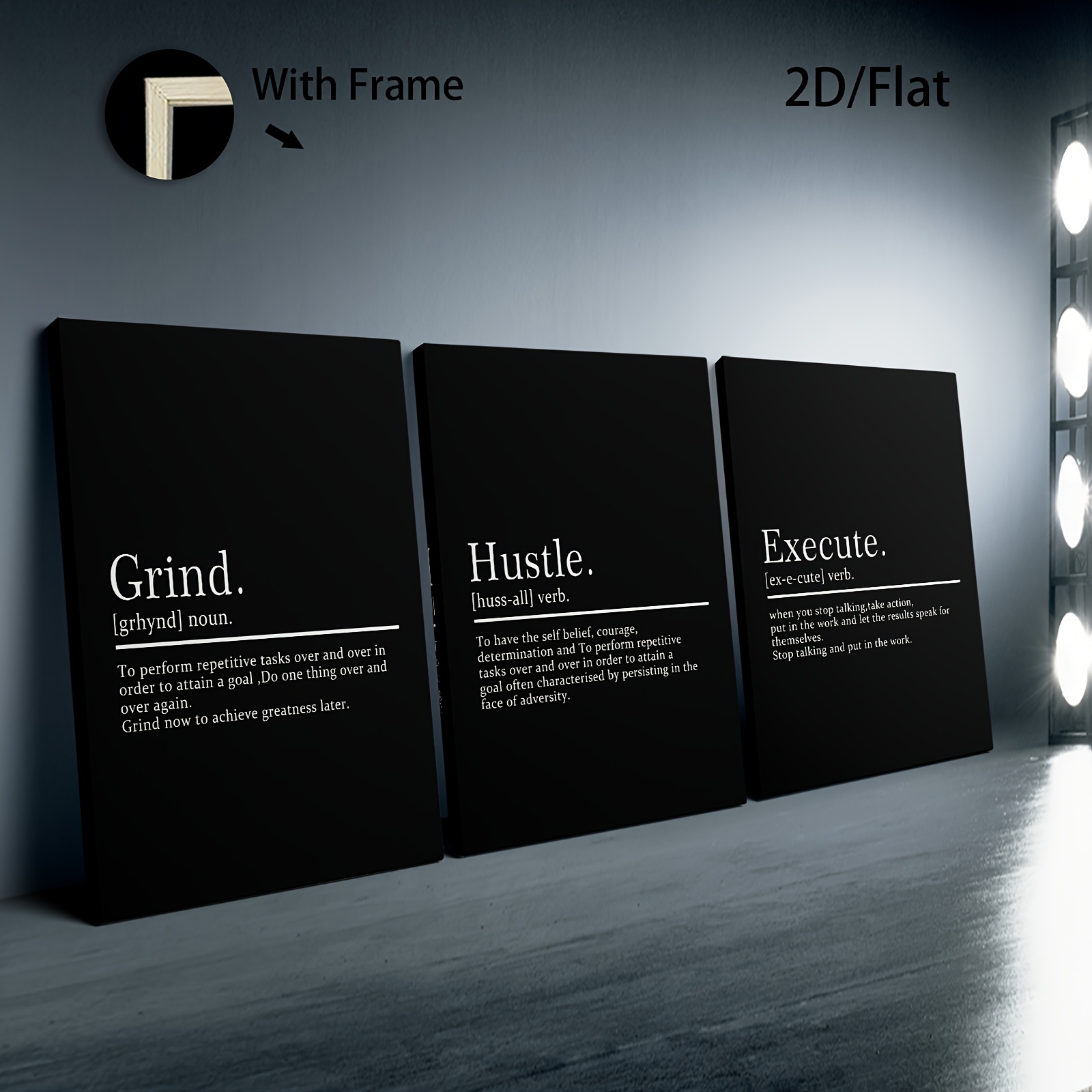 2d flat 2d flat 3pcs wooden frame canvas poster modern art inspirational wall decoration inspirational quote canvas wall painting ideal gift for bedroom living room hallway winter decoration room decoration wall decoration painting