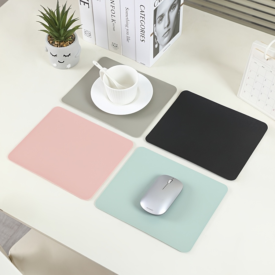 

Modern, Waterproof Leather Mouse Pad, 10x8.86 Inches - Sleek Solid Color, Stain-resistant For Office And Home Use