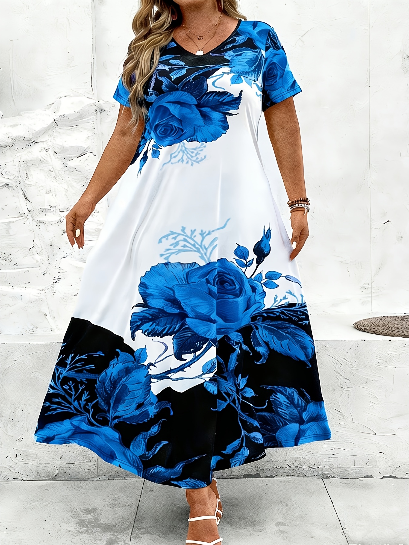 fit & flare plus size floral dress Adrianna Papell Plus Size Tulip Jacquard Sleeveless Dress main image 0