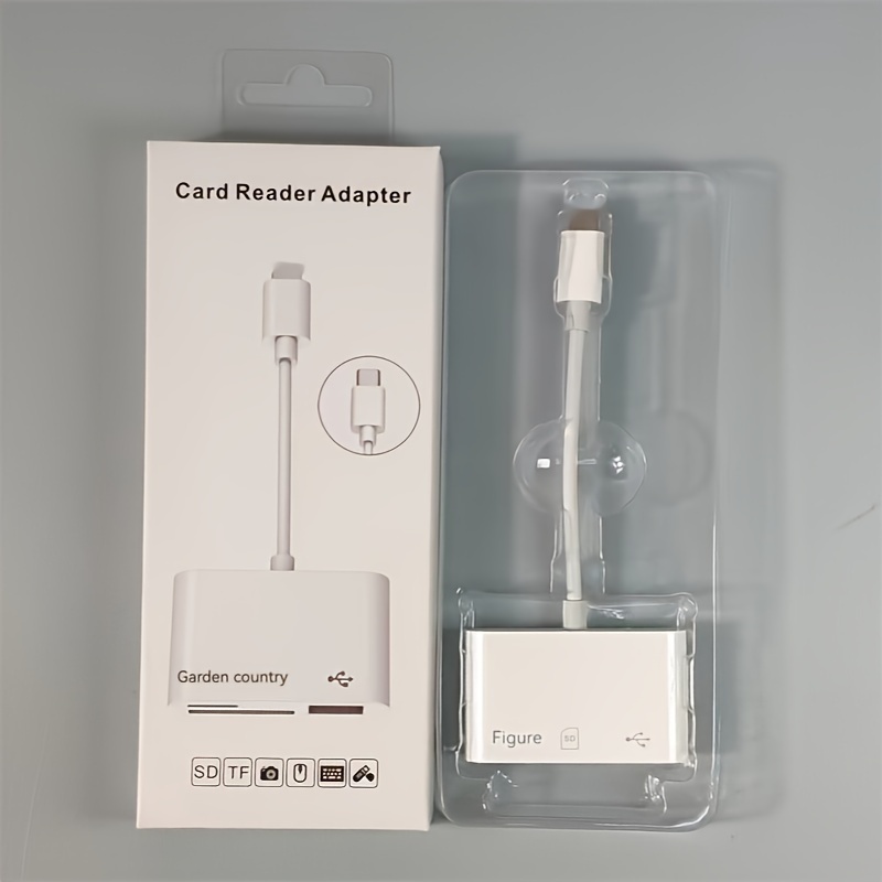 Adaptador Lightning Audio Carga Sd Tf Usb Compatible iPhone