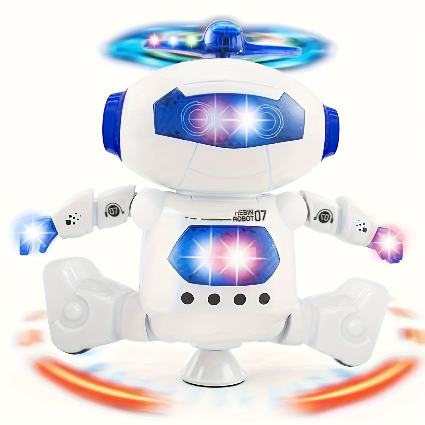 Electronic Walking Dancing Robot Toys for Kids Little Robot with Music,LED  Lights Battery Operated Robot Toy for Birthday Gift, Christmas,Easter