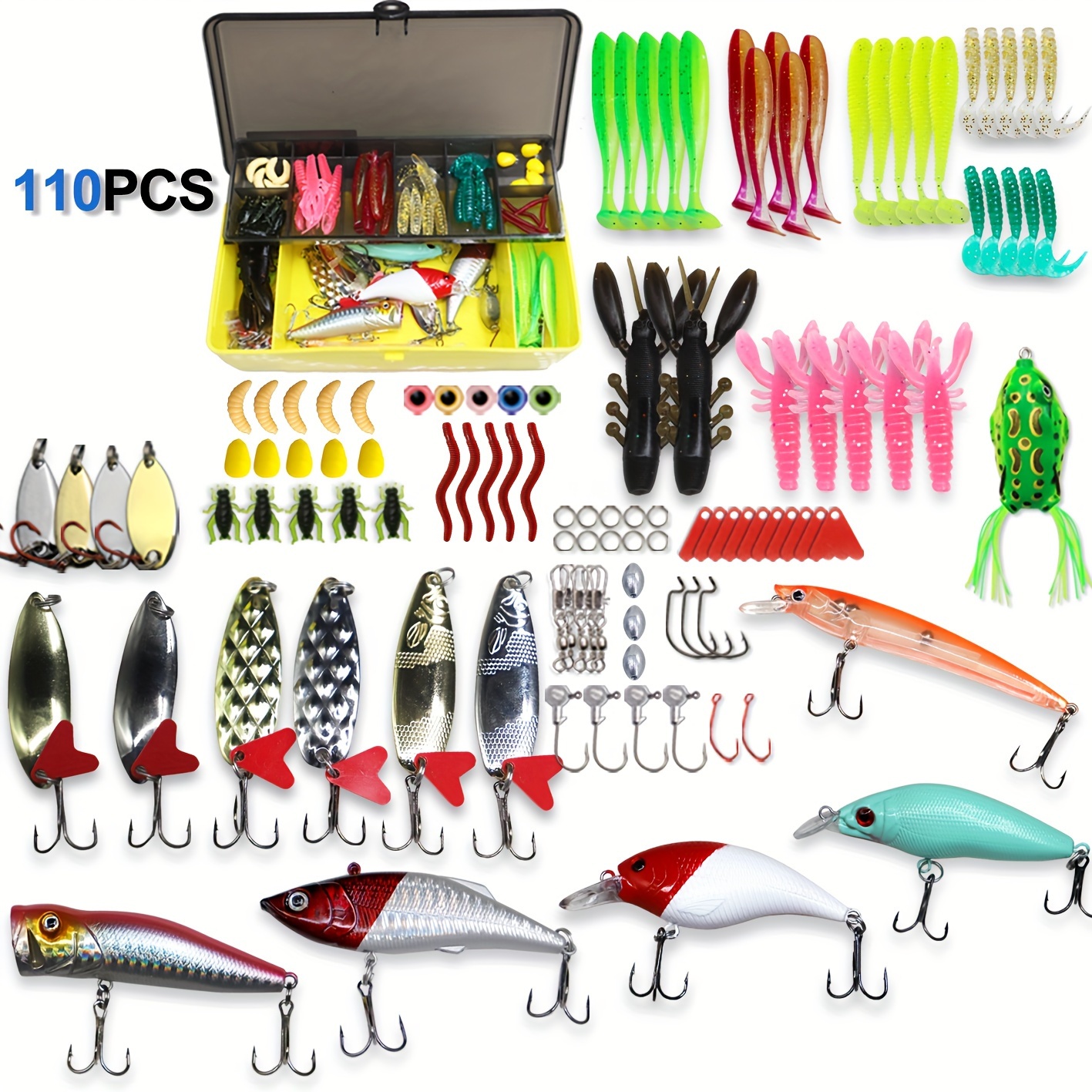 Mixed Color Fishing Lures Kit Image 6