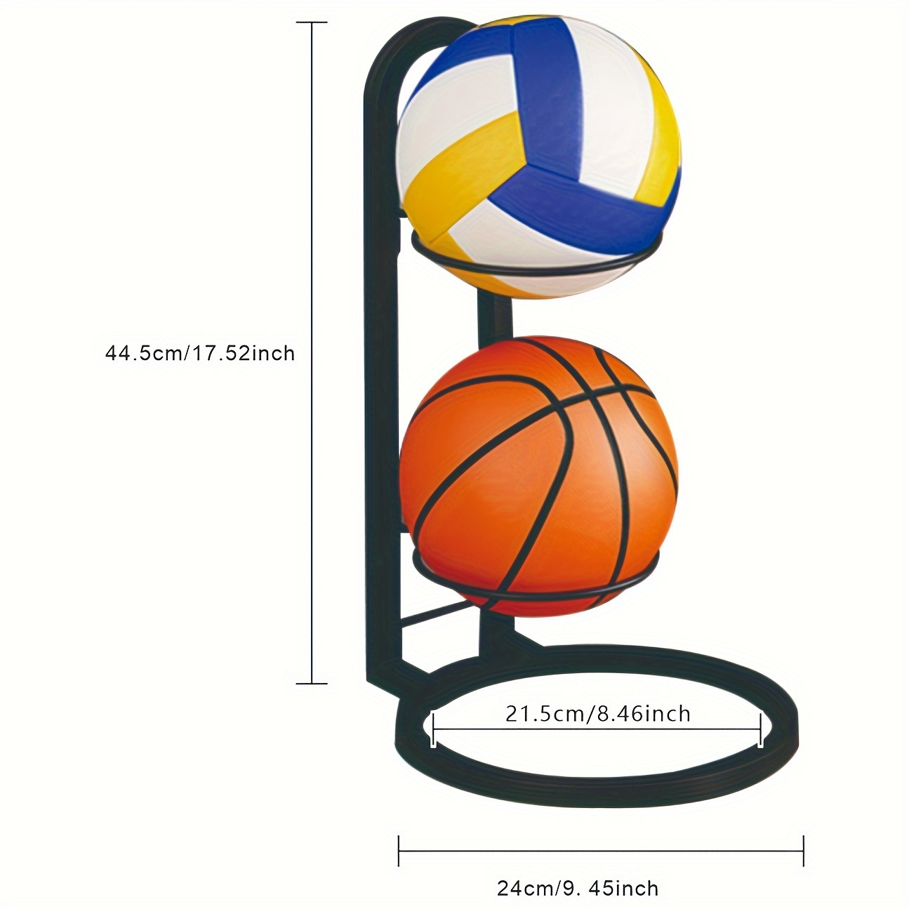 Zxqiang Support De Stockage De Basket-Ball à 4 Couches Organisateur De  Balle De Sport,Support De Stockage De Balle en Métal,pour Support De Balle  De