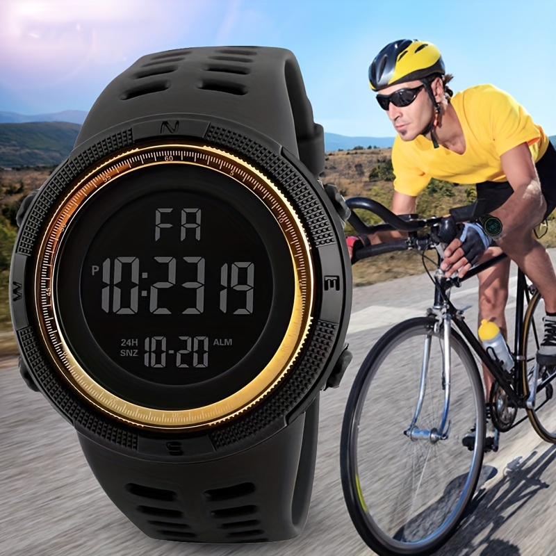 

Men's Sports Watch With Night Light - Digital Display, Non-waterproof, Ideal For Outdoor Activities & Gifts