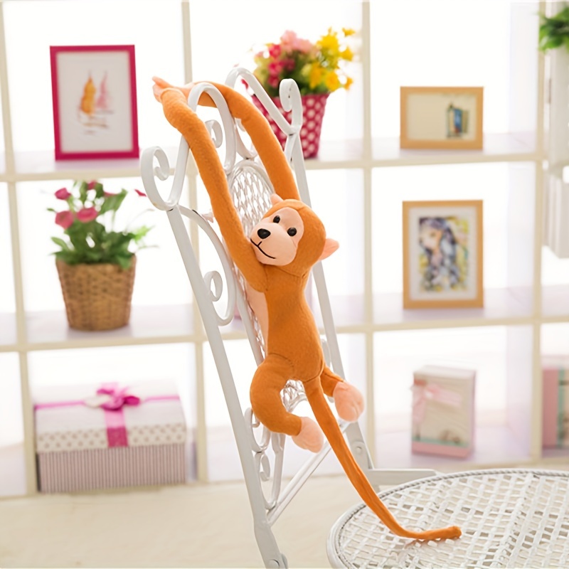 

Curtain Monkey Doll Long Arm Monkey Plush Toy Hanging Monkey Electric Car Crash Prevention Head Cloth Doll Small Home Decoration Birthday Gift Holiday Gift Easter