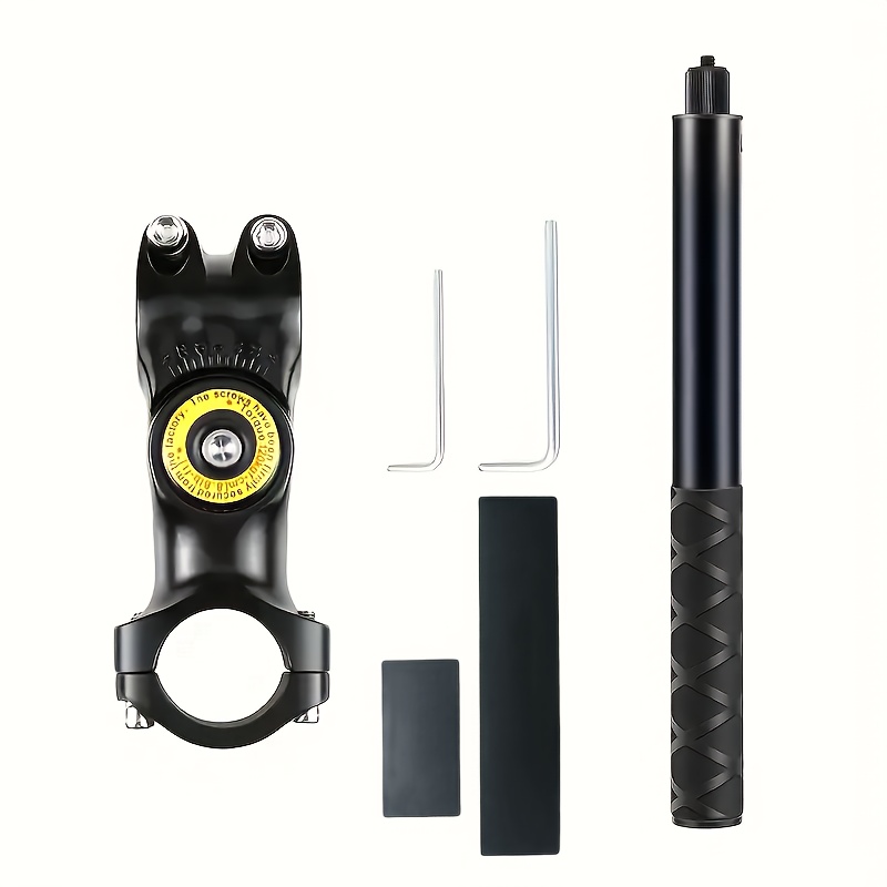 TEMU Quick Release Bracket With Monopod, 1/4 Screw Aluminum Alloy Bicycle/motorcycle Mounting Bracket For Sports Cameras, Phone Holder For ,, Dji,