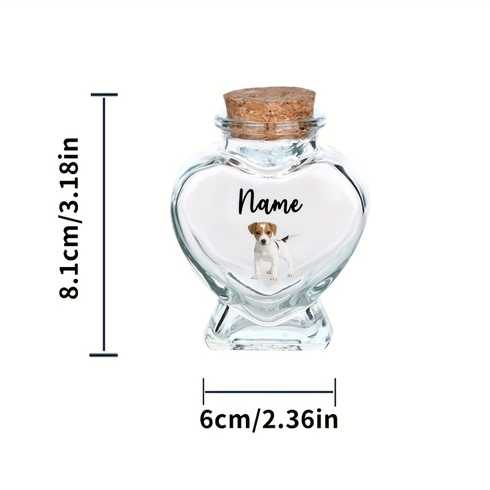 E-shop Personalisierte Gedenkflasche für Tierhaare, Benutzerdefinierte Gedenkflasche mit Haustierfoto, Aufbewahrungsbox für Tierhaare, Geschenk für