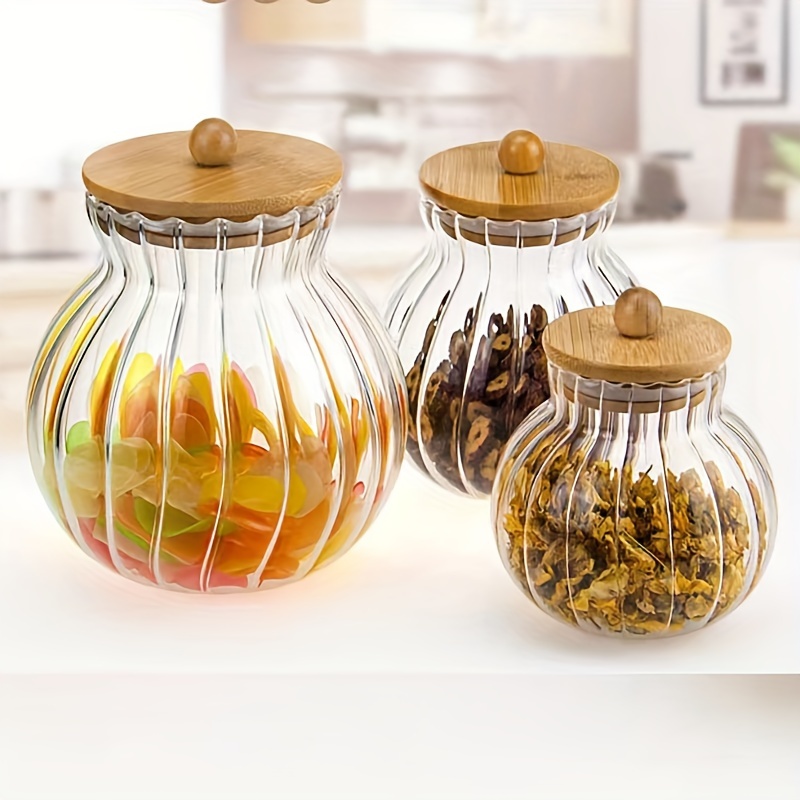 

1pc Striped Jar Lid - Multipurpose, Reusable & Dining Container For Tea, , , And