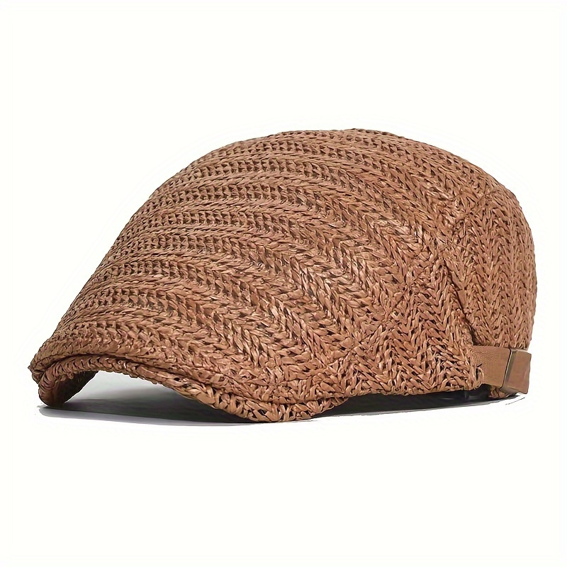 Hat Mens Summer Thin Mesh Breathable Beret Hollow Breathable Peaked Outdoor  Sun Protection Sunshade Hat Fashion All Match Solid Color Forward Hat, Check Out Today's Deals Now