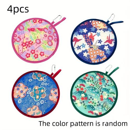 1 2 3 4pcs classic lightweight foldable fan multiple colors random suitable for beach gifts home decor