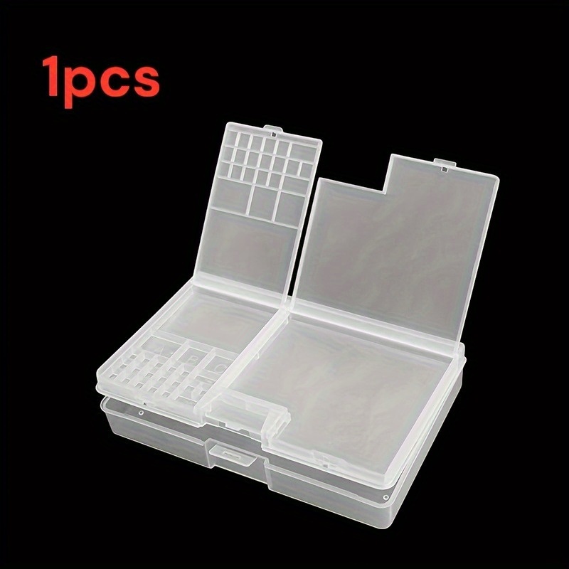 TEMU 1 Transparent Multi-compartment Storage Box, Electronic Parts Organizer, Screw Accessory Box, Mobile Phone Repair Kit, Portable Tool Case, For
