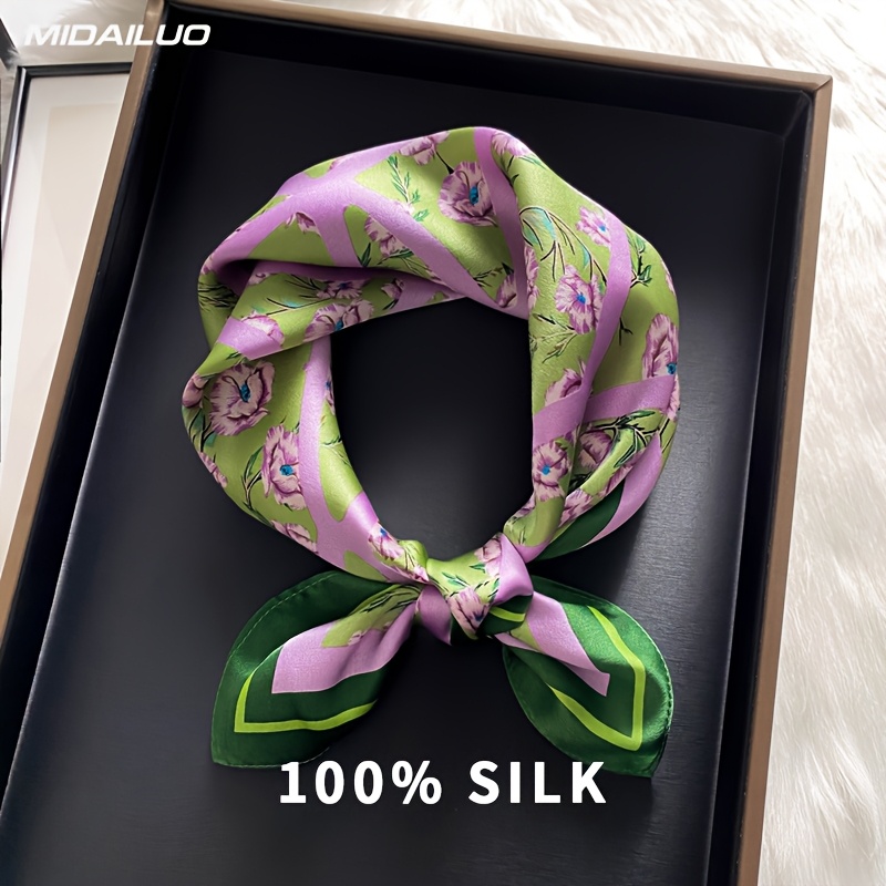 100% 20.87 * 20.87 Inch Breathable Square Scarf Decorative Square Scarf Elegant Accessory Non Stretchable Suitable For Outdoor Decorative Accessories