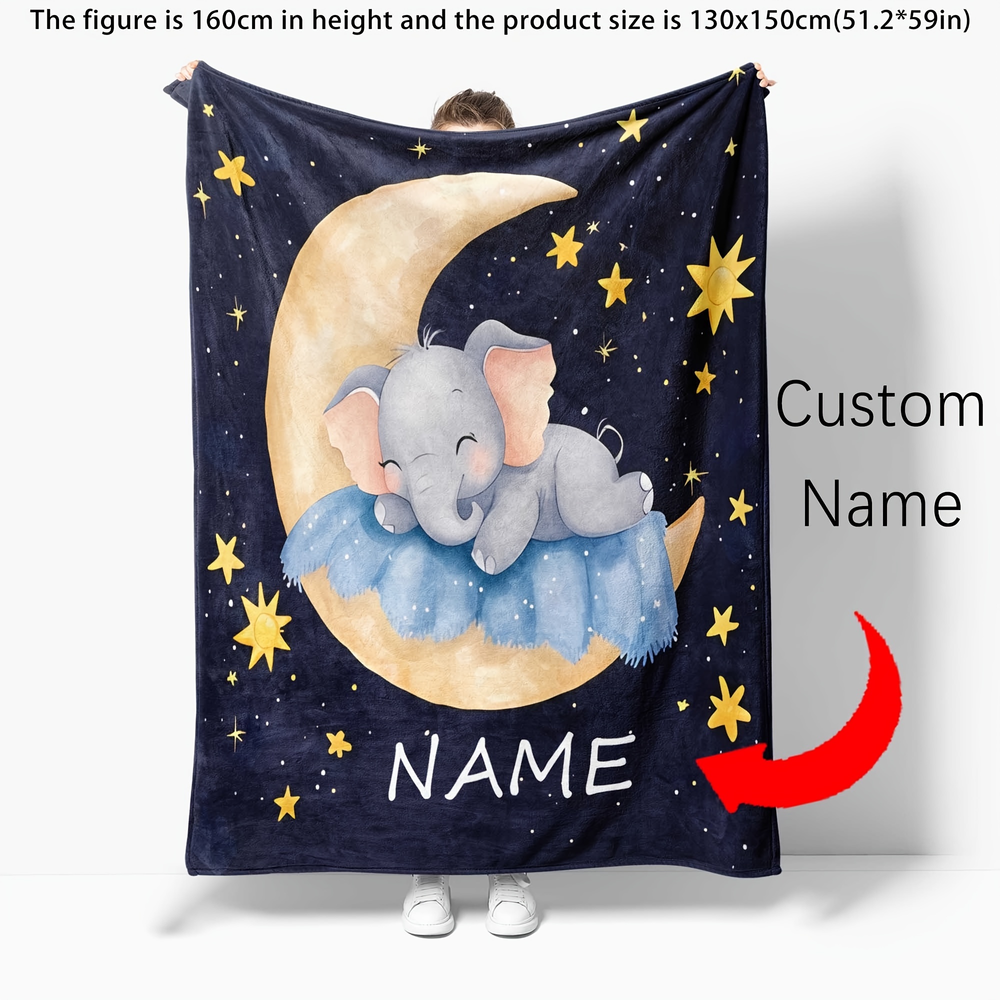 

Customizable Fleece Blanket - Personalized , Boys, Adults, Hypoallergenic Blanket For Bed, Sofa, Camping, - Decor