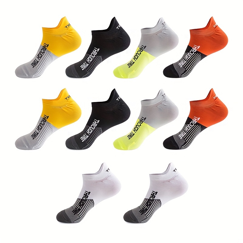 

10 Pairs Of Men's Knitted Anti Odor & Sweat Absorption Low Cut Socks, Comfy & Breathable Sport Socks, For Daily & Outdoor Wearing, Spring And Summer
