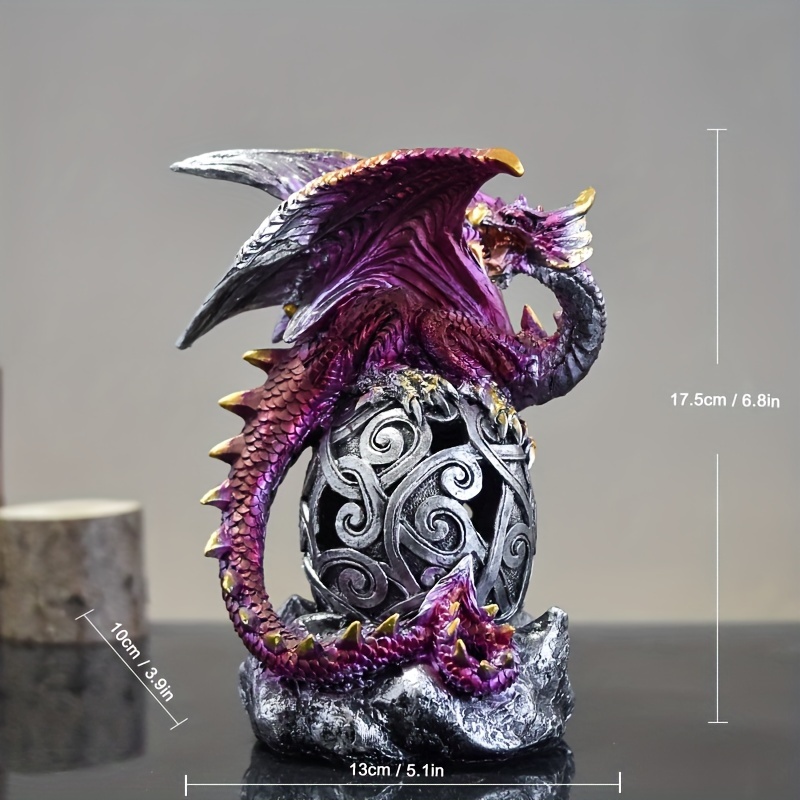 1pc Creative Dragon Image Statue Ornament, American Resin Crafts Sculpture, Room Dining Room Abstract Decorations, Entryway Tv Cabinet Desk Furnishings, Gifts For , Halloween Gifts
