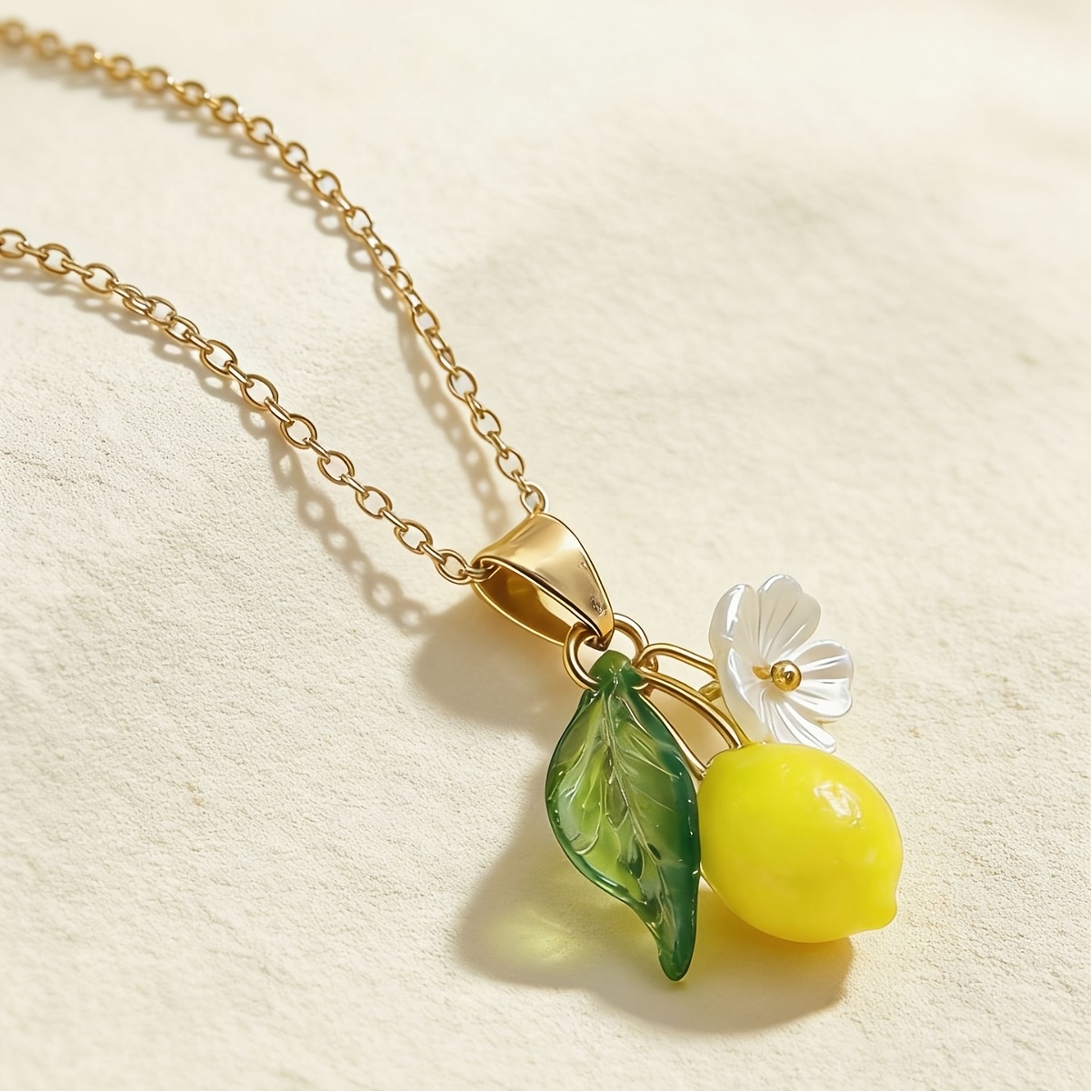 1 lemon fruit necklace suitable for gifting versatile for daily wear