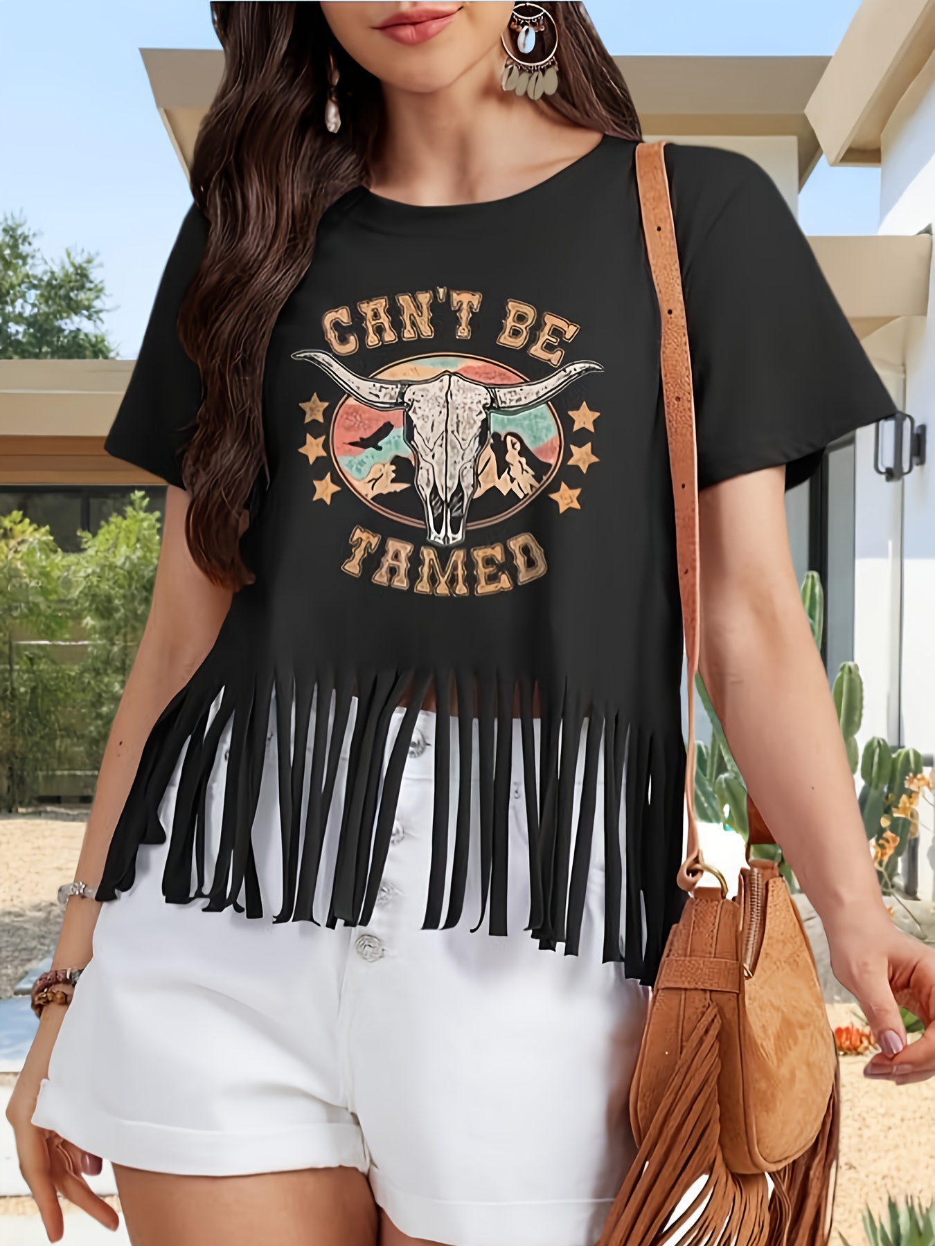 Chemise Western MILONT Pour Femme - Imprimé Aztèque Tribal | Coupe Ample, Manches 3/4 - Style Vintage