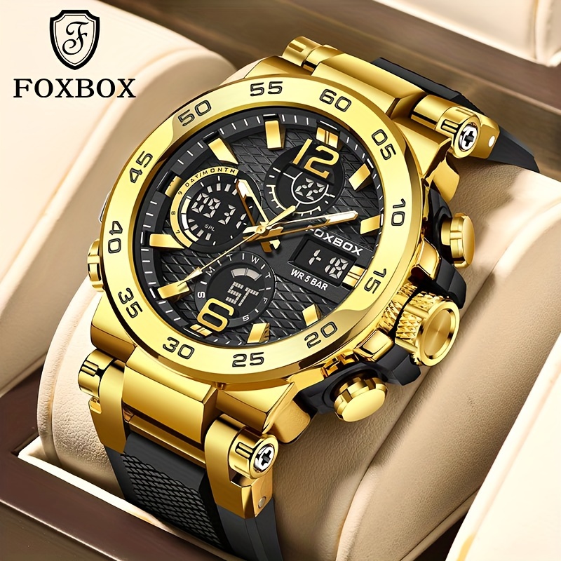 

Fashion Casual Men's Watch With Multiple Color . Electronic Glowing Waterproof Multi-functional Chronograph Watches. Suitable For Outdoor Camping