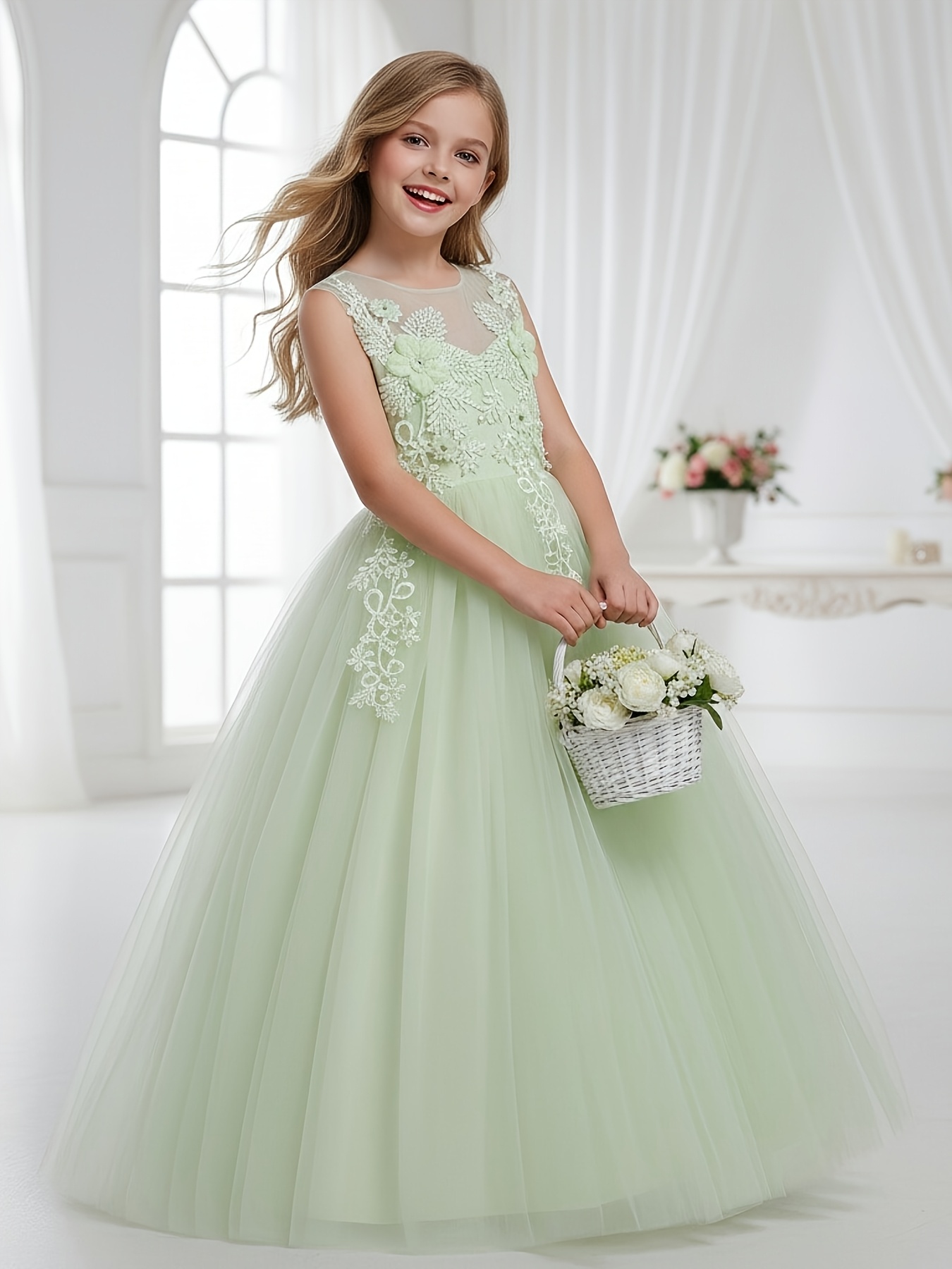 strapless open back dress Children Evening Dresses Discoball Girls Princess Dress Double Tulle B –  deaotoys