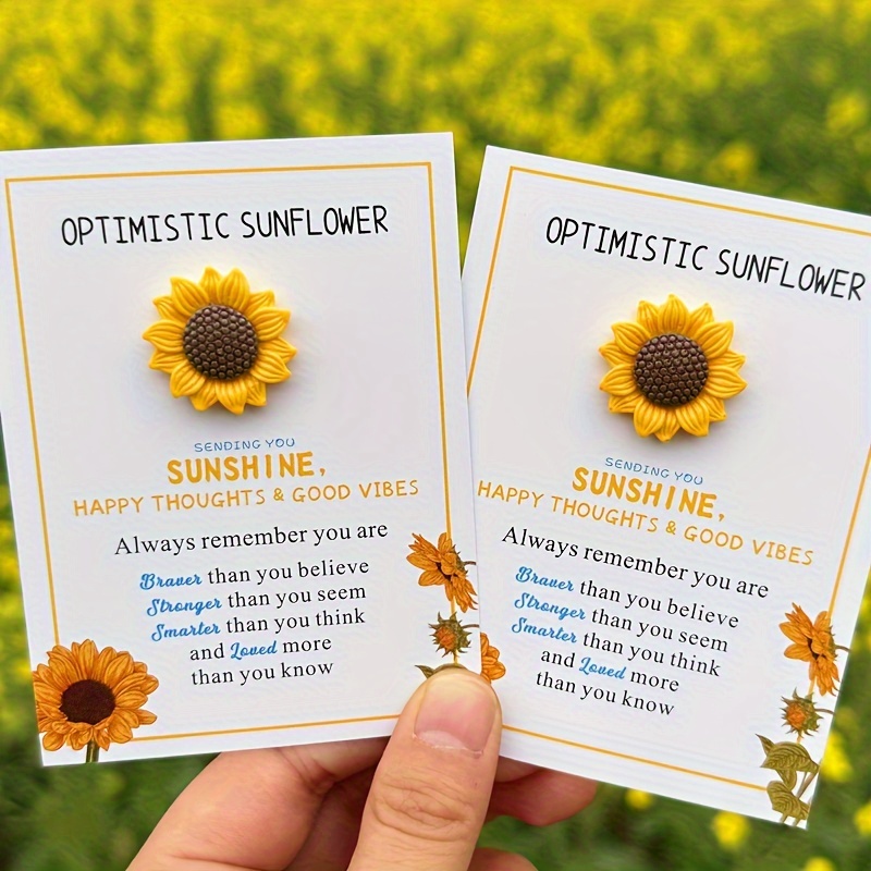 1/2pcs Sunflower, Pocket Hug, Support Gift, Friend Gift, Hug Gift, Hug Token Hug, Graduation Gift, Day Gift, Birthday, Wedding, Valentine's Day Gift, Encouragement Card