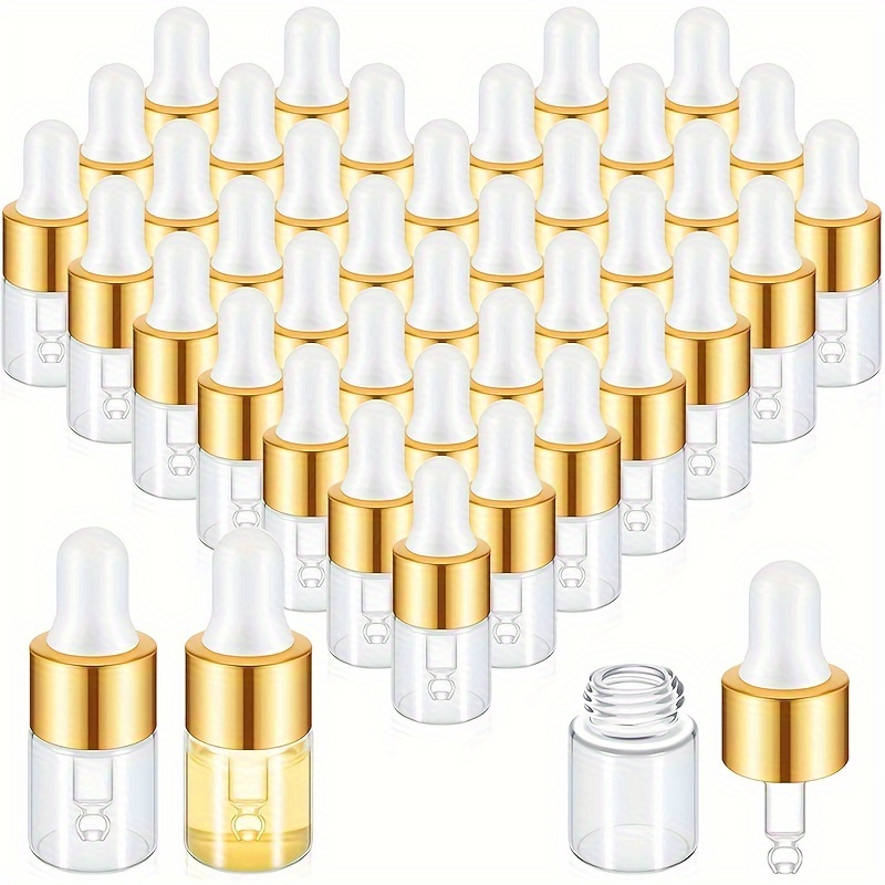 

100 Pcs Clear Glass Dropper Vails 2ml Mini Essential Oils Sample Dropper Bottles For Traveling Essential Oils Perfume Cosmetic Liquid