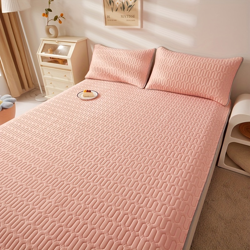 3pcs   cool latex mat latex mat 1 pillowcase 2 no core breathable soft solid color mattress set bedroom dormitory hotel bedding set details 8