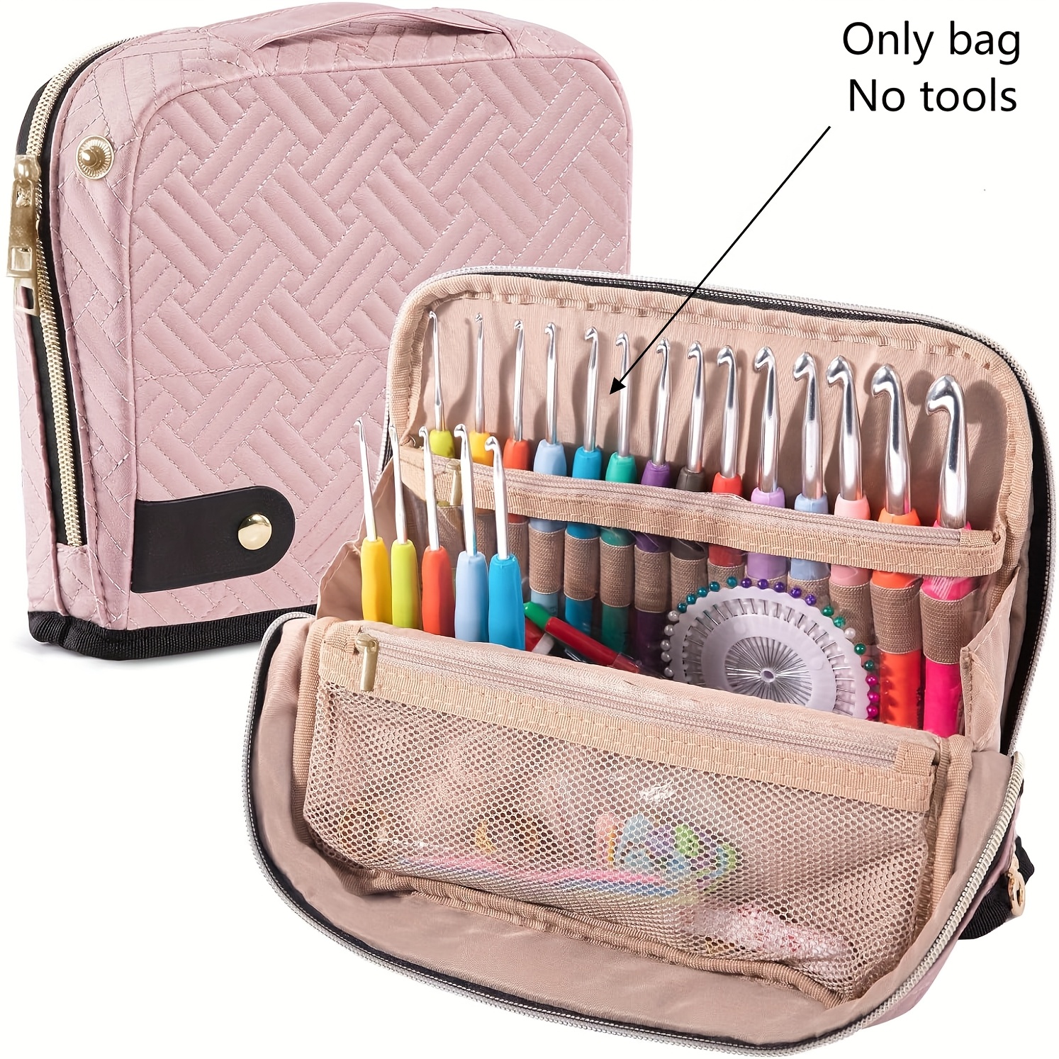 Portable Crochet Storage Box - Crochet Organizer - A Storage Device For Crochet And Knitting Supplies, Crochet Kits, Crochet Additions And Knitting Gifts