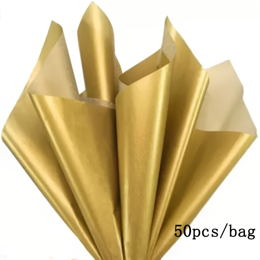 TEMU Goldenes Geschenkpapier für Blumen und Weinflaschen, zum Dekorieren von Geschenken für Valentinstag, Neujahr und Partys