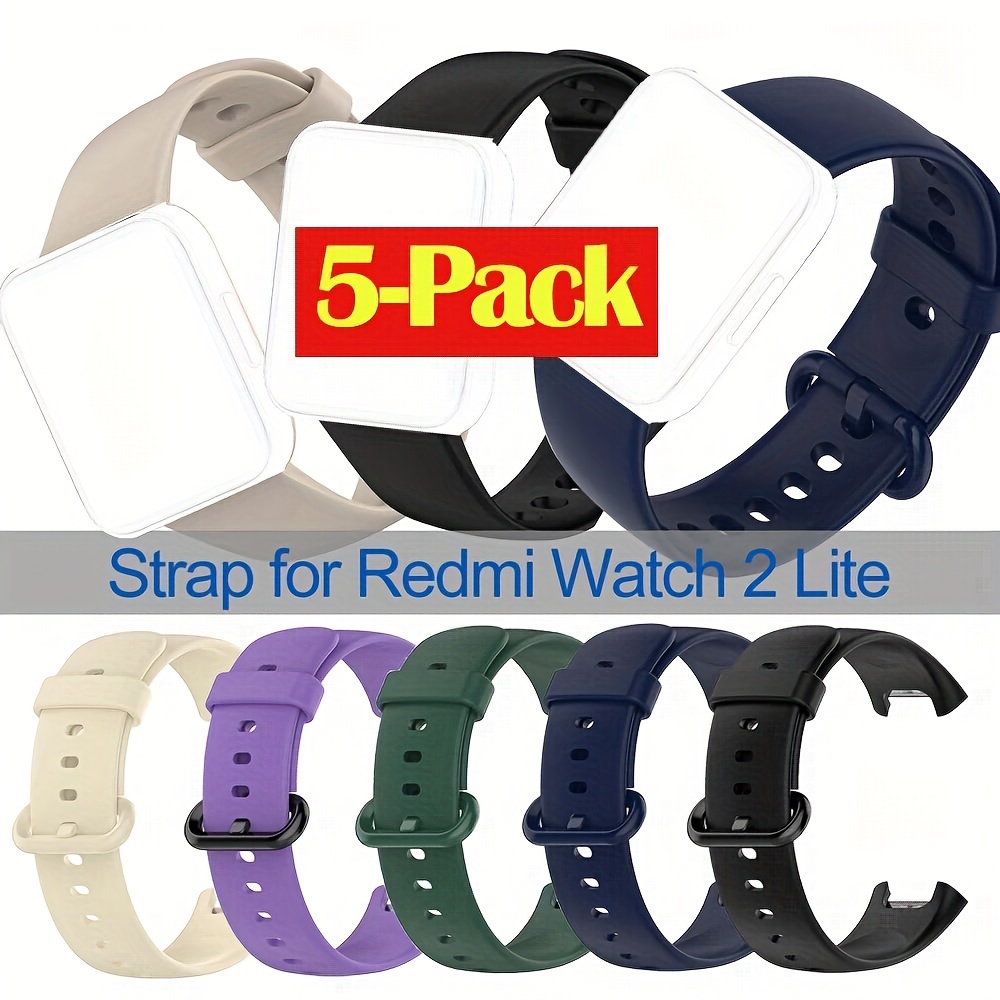 

5pcs Mixing Colors Watch 2 Lite Bands Compatible With Silicone Strap For Xiaomi Mi Watch / Watch 2 Lite Band Bracelet For Xiaomi Mi Watch 2 Lite/ Watch 2 Lite Wristband