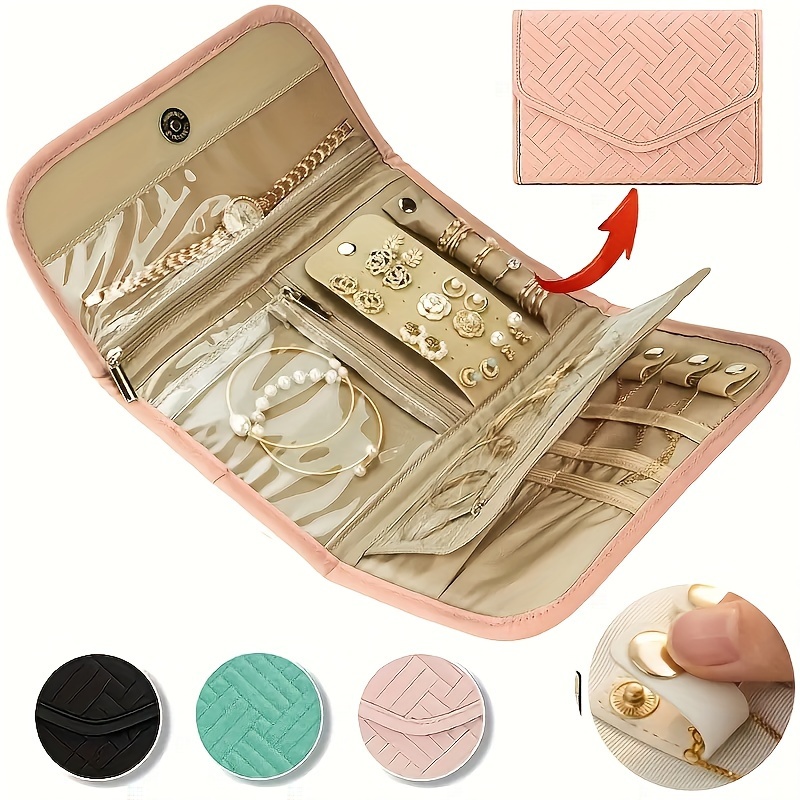 

1pc Jewelry Bag, Jewelry Roll Bag, Portable Jewelry Organizer,