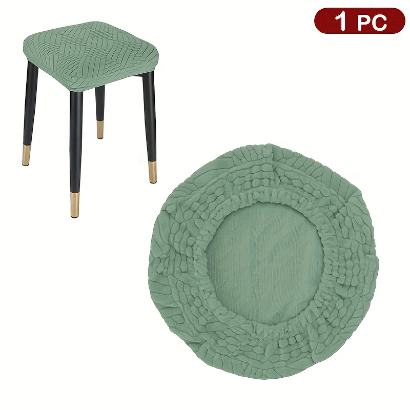 TEMU 1 ajustable cuadrada de jacquard para - Protector de silla removible y lavable, tela elástica adecuada para multicolores (, naranja, , caqui)