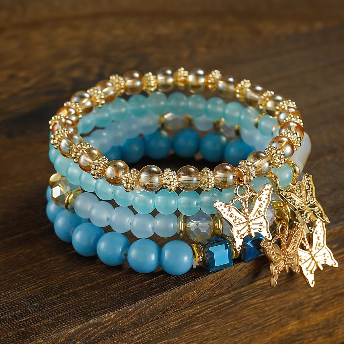Lot De 12 Bracelets Bohème Élastiques Pour Femmes - Perles Colorées Multicolores