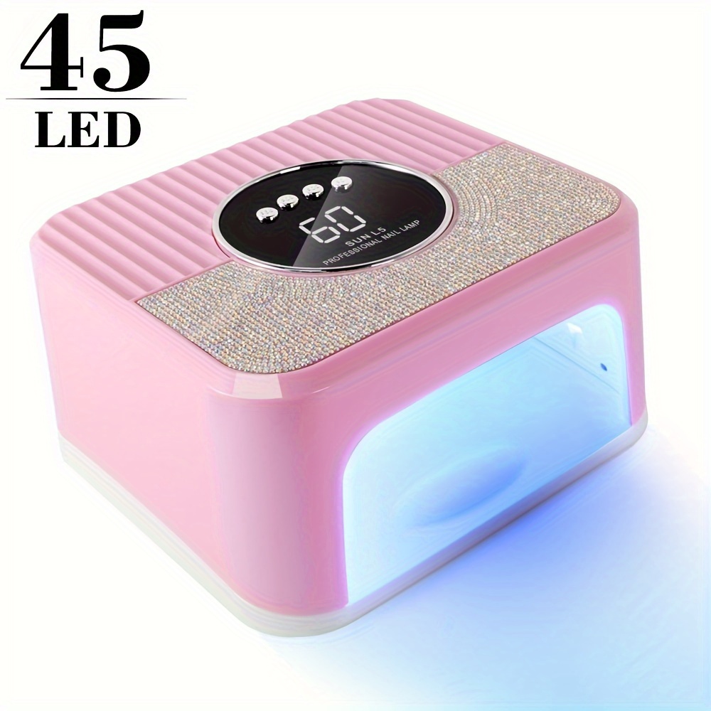 

Nail Art Uv Lamp 45 Lamp Beads 4 Time Button Display Auto-sensing Led Nail Lamp For All Gel Nail Polish Professional Drying Lamp Suitable For Home Nail Salons