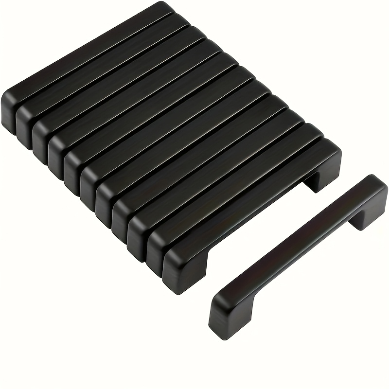 TEMU Lot de 12 boutons de meuble noirs , espacement des trous de 3,78 po - Durables et résistants à la corrosion, avec vis de montage, installation
