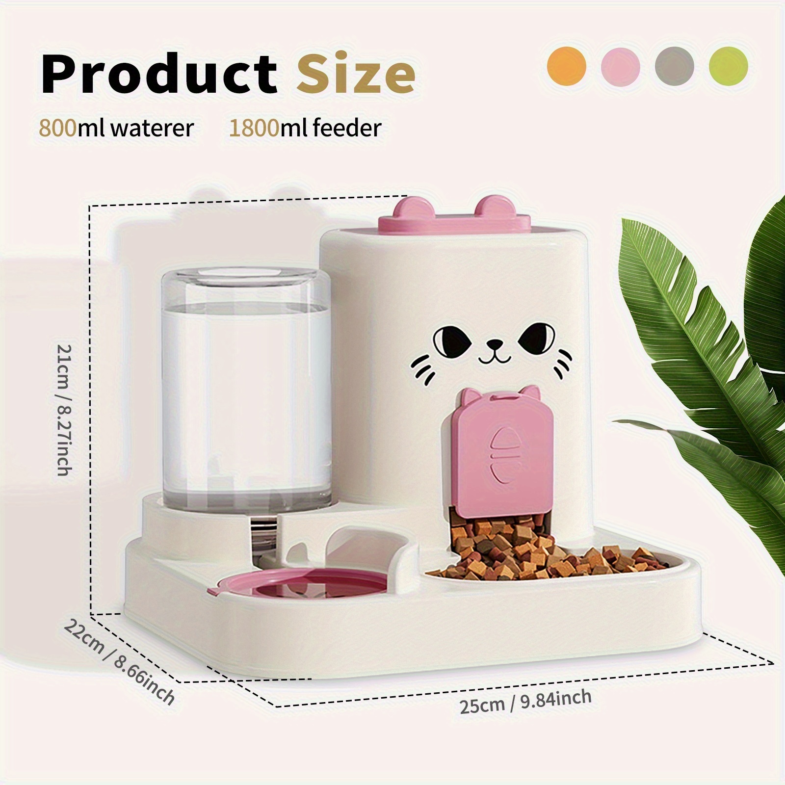 A Safe Choice for Travel! Cat Feeding with Water 2-in-1, Dry And Wet Separation Large Capacity, No Battery Life Required, Care for Your Pet's Healthy Diet