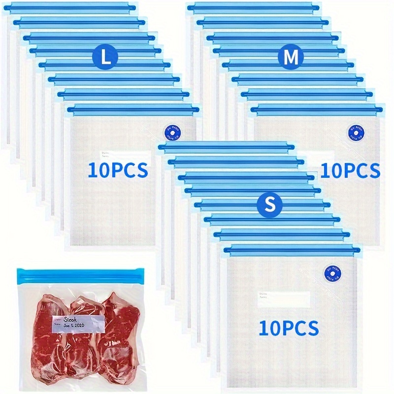 

30pcs Reusable Storage - , 3 (8.66"x8.26", 11.02", 10.23"x13.38") - For Organization